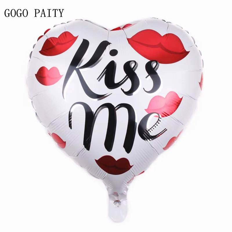 GOGO PAITY алюминиевые воздушные шары в форме сердца игрушки для детей Поцелуй меня с
