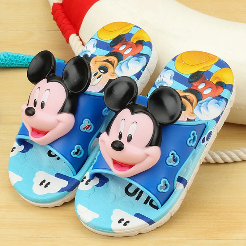 2018 детские тапочки Disney домашняя обувь для ванной с Микки из мультфильма