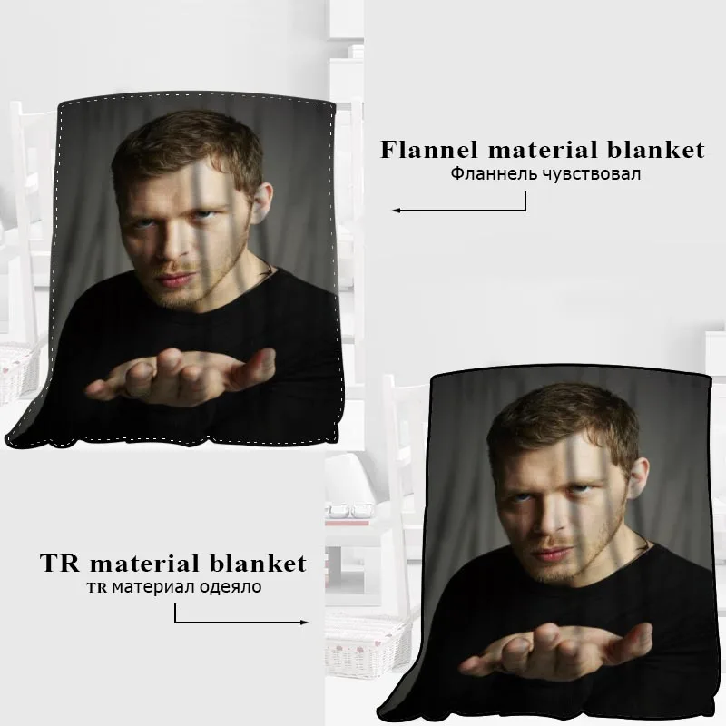 Custom Joseph Morgan Blanket TR/ Flannel Fleece Fabric New Year Decoration Comfortable Warm Super Soft Bedroom | Дом и сад