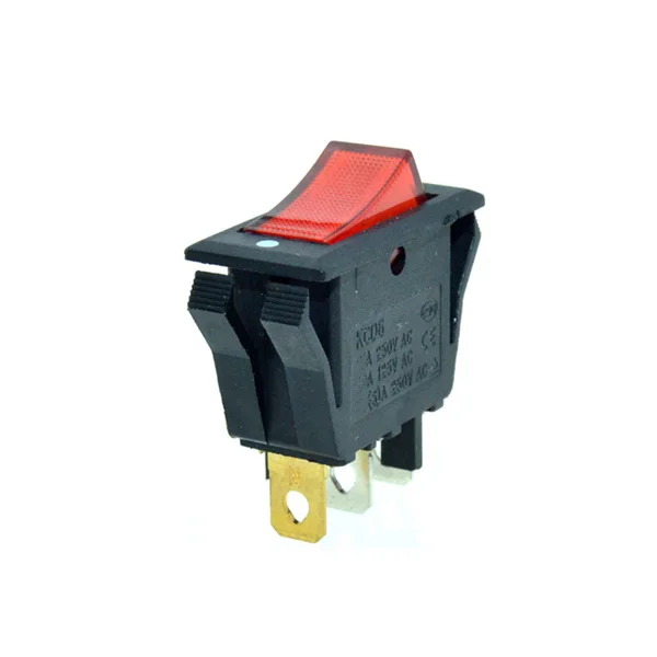 Red ON-OFF SPST Кулисный переключатель для лодки SPST красный зеленый светильник 3 контакта 2 положения вкл/выкл 28X13 мм защелкивающаяся Панель Крепление 10A 250VAC/15A 125VAC - Цвет: Red ON-OFF SPST
