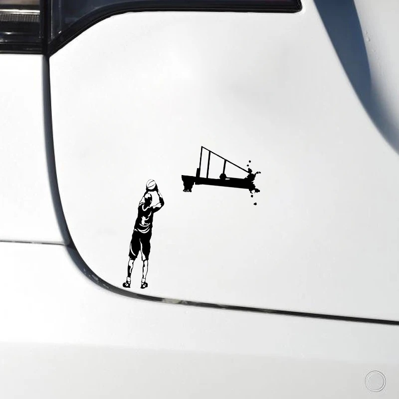 QYPF 12.4*14.5CM Fashion Basketball Decor Car Sticker Silhouette Vinyl C16-0479 | Stickers