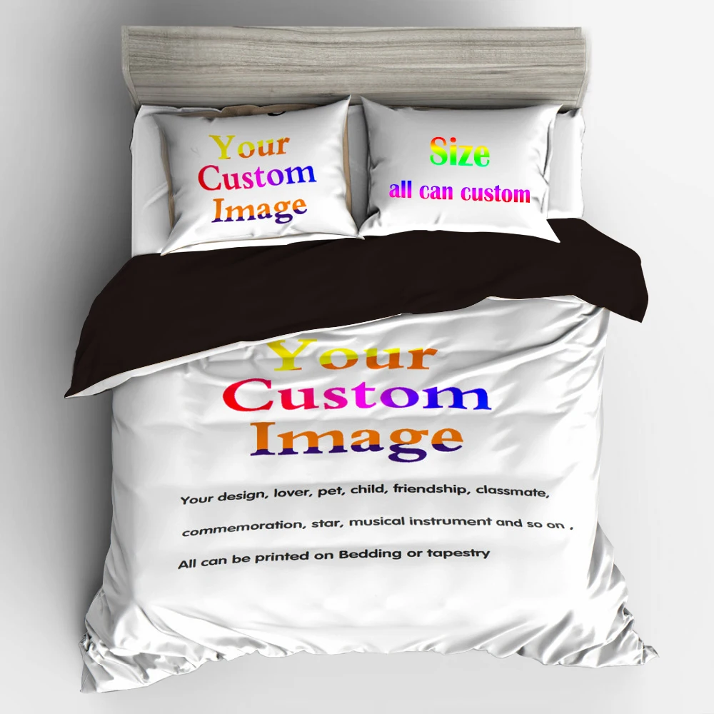 

3D Digital Printing Custom Bedding Set Submit Any Artwork Design Customized Picture Queen King Size Dropshipping