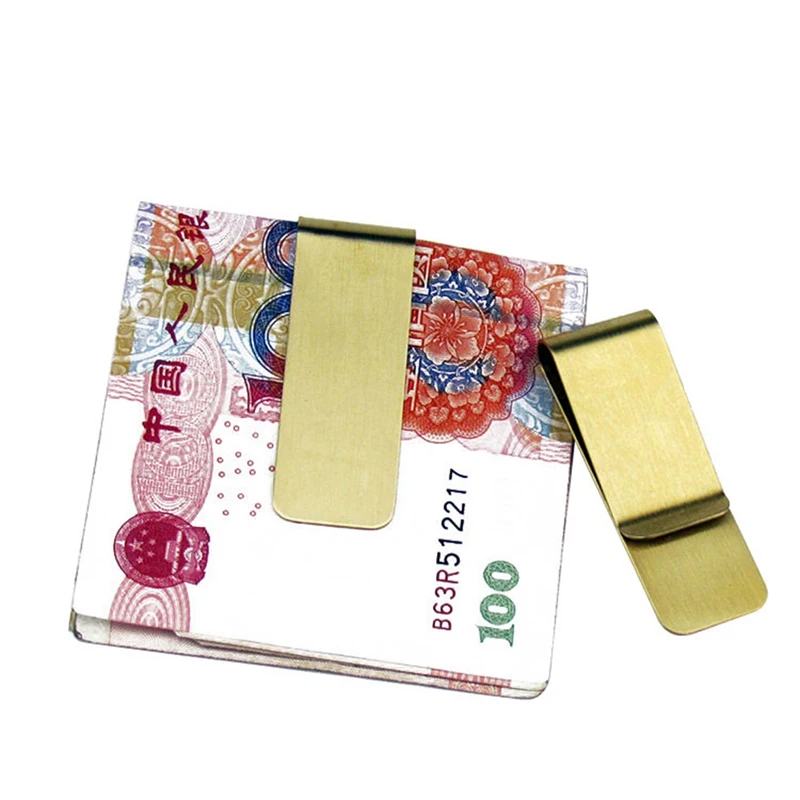 2019 модный нержавеющей стальной зажим для денег ID кредитных карт женщин кошелек