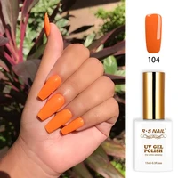 rs nail 15ml pumpkin orange gel nail polish uv led gel lacquer varnish nail art gel vernis semi permanant unhas de gel base top