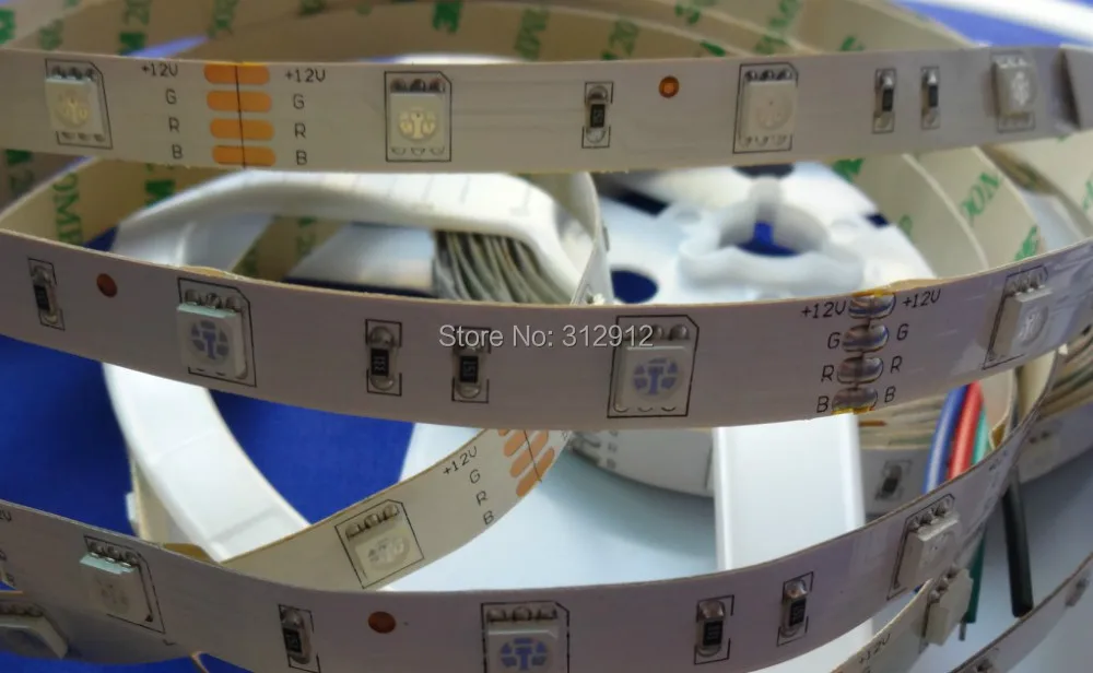 

DC12V LED strip 5050 SMD flexible light 30LED/m,5m 150LED,White,warm,Blue,Green,Red,Yellow;RGB;non-waterproof;IP33