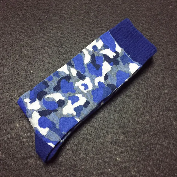 PEONFLY Long Canister Men cotton Camouflage happy funny Tide Socks calcetines meias masculino 1pairs