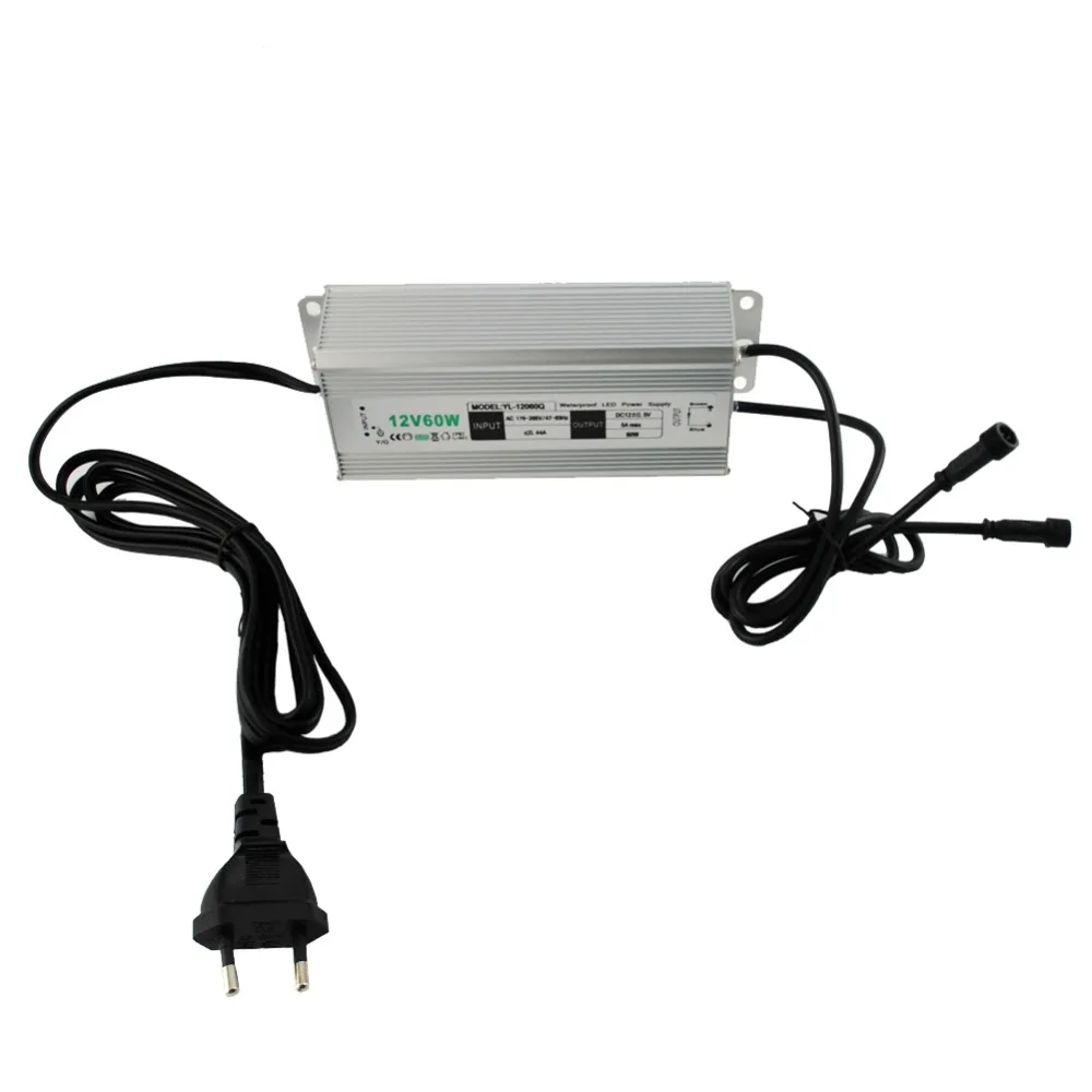 12 в 60 Вт источник питания для светодиодного светильника водонепроницаемый IP67