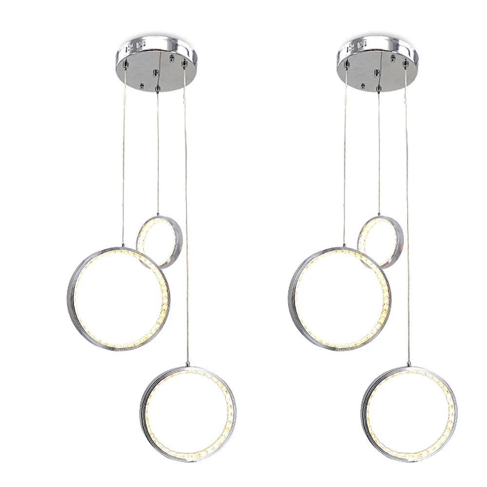 Алюминиевый современный светодиодный светильник с хрустальными люстрами для