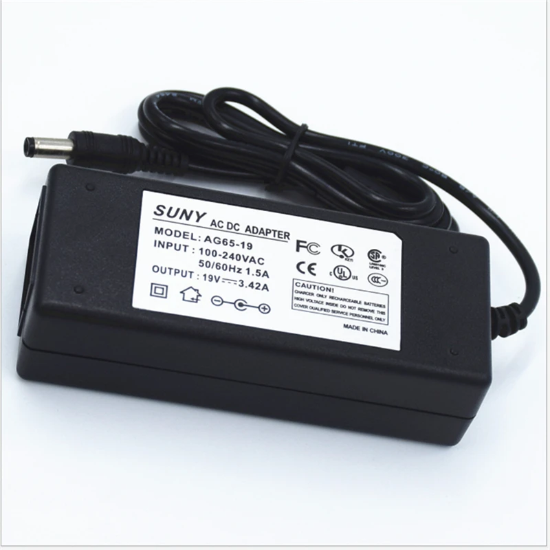 Драйвер для ленты 19VDC входной трансформатор 100 240Vac 65 Вт 19V3.42A Светодиодный
