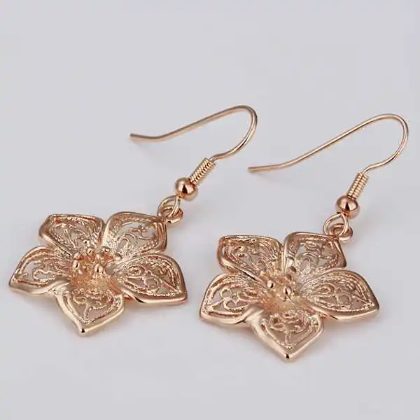 Оптовая продажа серебро/розовое золото цвет серьги пять цветов hueco brinco Винтажные