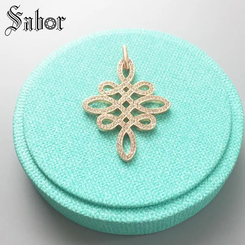 Женский кулон с розовым узлом в этническом стиле | Украшения и аксессуары