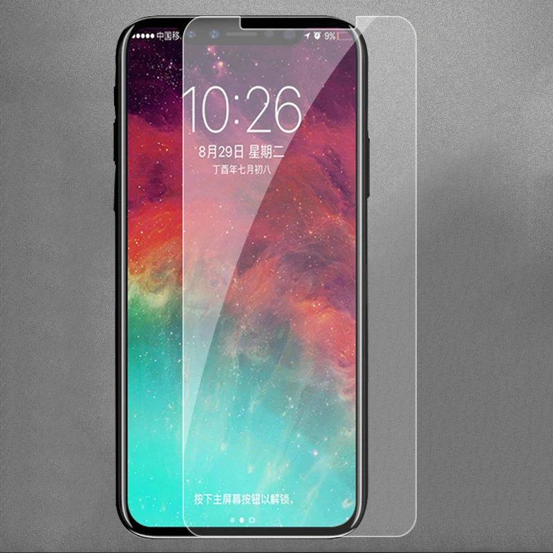 2 шт закаленное стекло для iphone X XS Защитное экрана протектор iphoneX 10 8 7 6 6s Plus 5 5S SE 4 4S