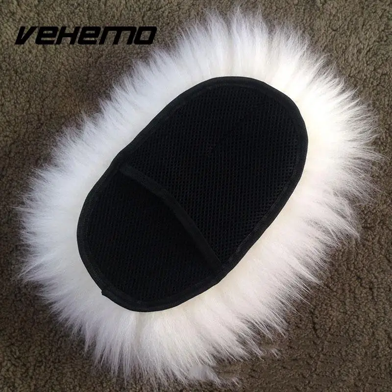 Перчатки для очистки волос Vehemo 1 шт. супер длинные дышащие сетчатые лапы овчина