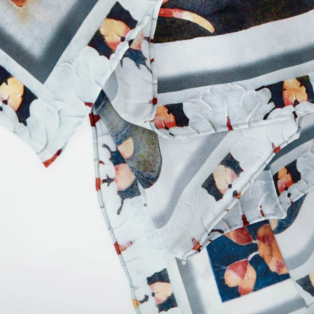 Женский шарф из 100% шелка квадратный платок Infinity 135*135 см элегантные офисные