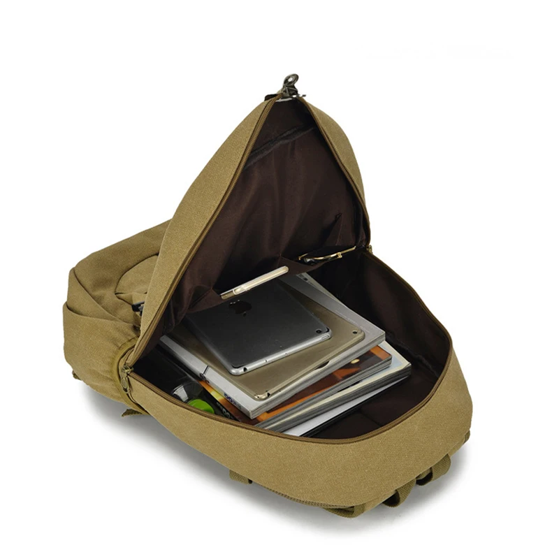 Армейский веер стильный зеленый мужской рюкзак высокое качество Холщовый