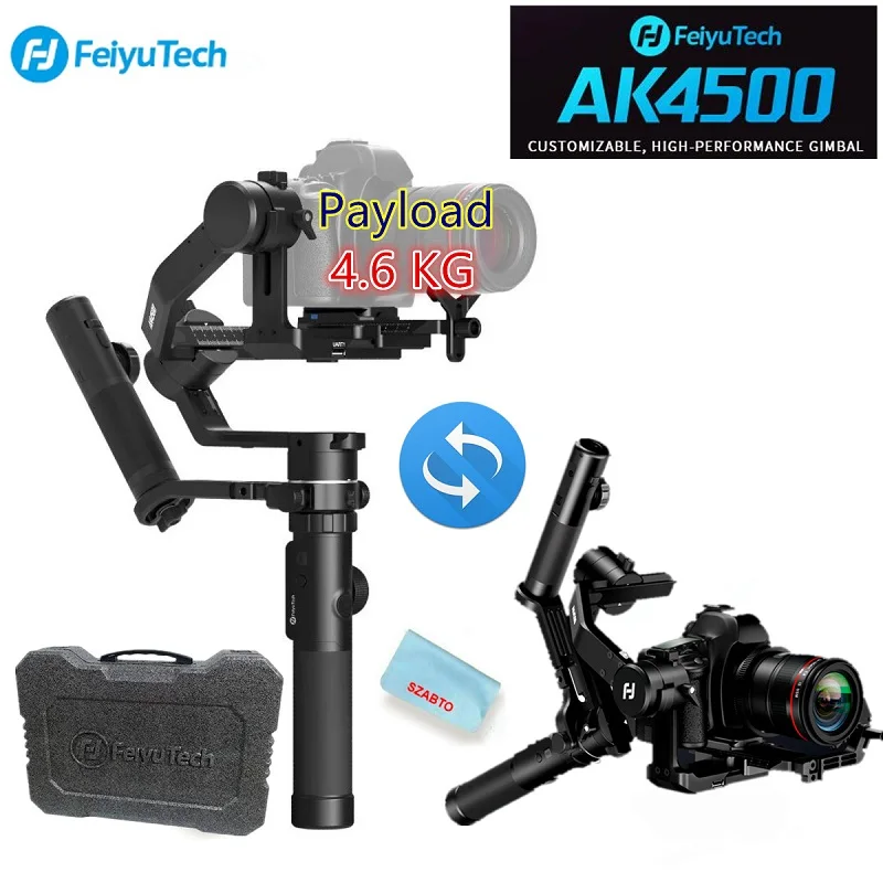 FeiyuTech Feiyu AK2000 AK4000 AK4500 3-осевая карманная Камера карданный стабилизатор для sony Canon Panasonic GH5 Nikon D850 - Цвет: Feiyu AK4500