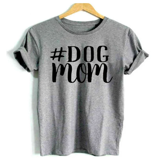 

Женская футболка Skuggnas с принтом # Dog Mom, модные топы с круглым вырезом и коротким рукавом, Повседневная Базовая футболка, женские топы в стиле ...