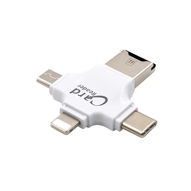 Ingelon 4 в 1 SD кард-ридер usb-C Micro USB MicroSD type C для ipad/iphone 7plus 6s5s MacBook OTG TF ридер sd для cf адаптер