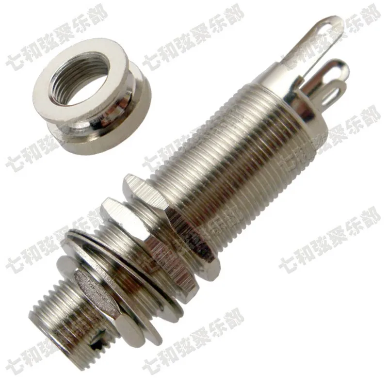 10 шт. хромированный цилиндр с резьбой электрическая гитара Бас выход гитарный