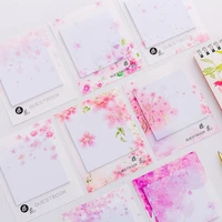 30 sheetspad japanese sakura self stick notes self adhesive sticky note cute notepads posted writing pads stickers paper