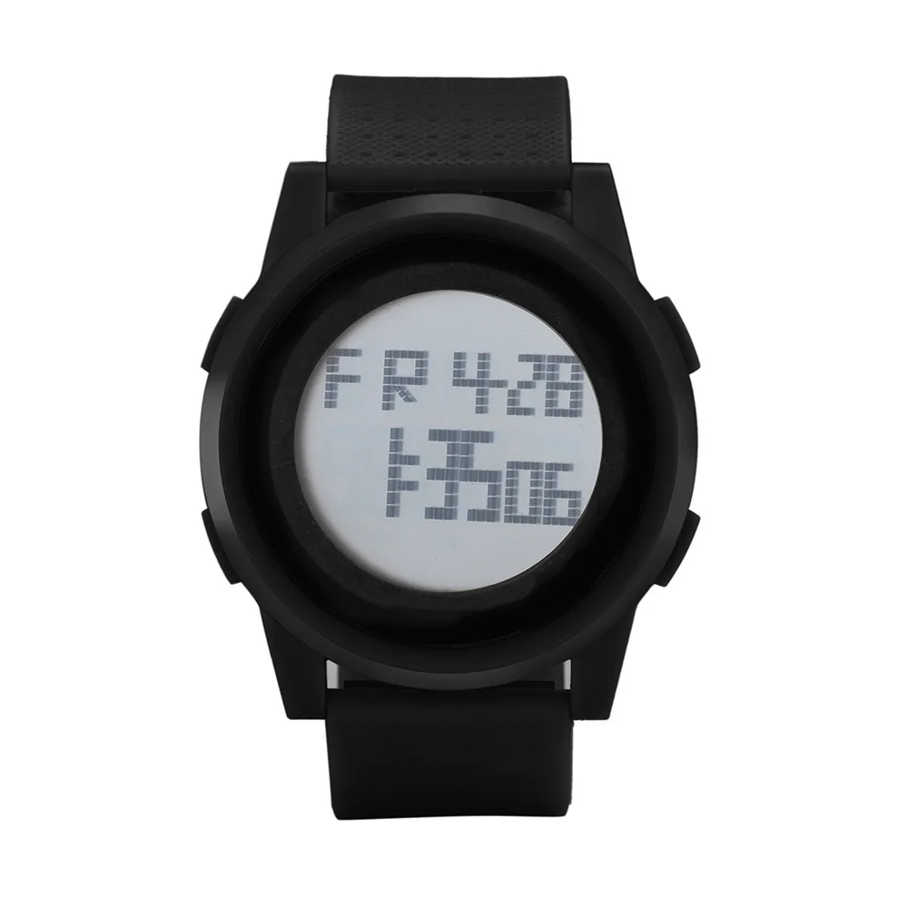 Новый силиконовый ремешок цифровые часы мужские и женские светодиодный наручные