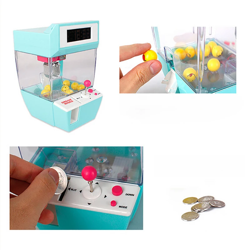 Игровой автомат Catcher с будильником и монетоприемником игрушечный кран кукла