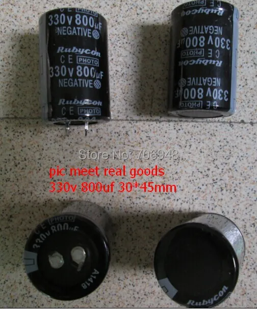 Фото конденсаторы для вспышки LOW ESR 330v 800 мкФ 30*45mm | Лампы и освещение