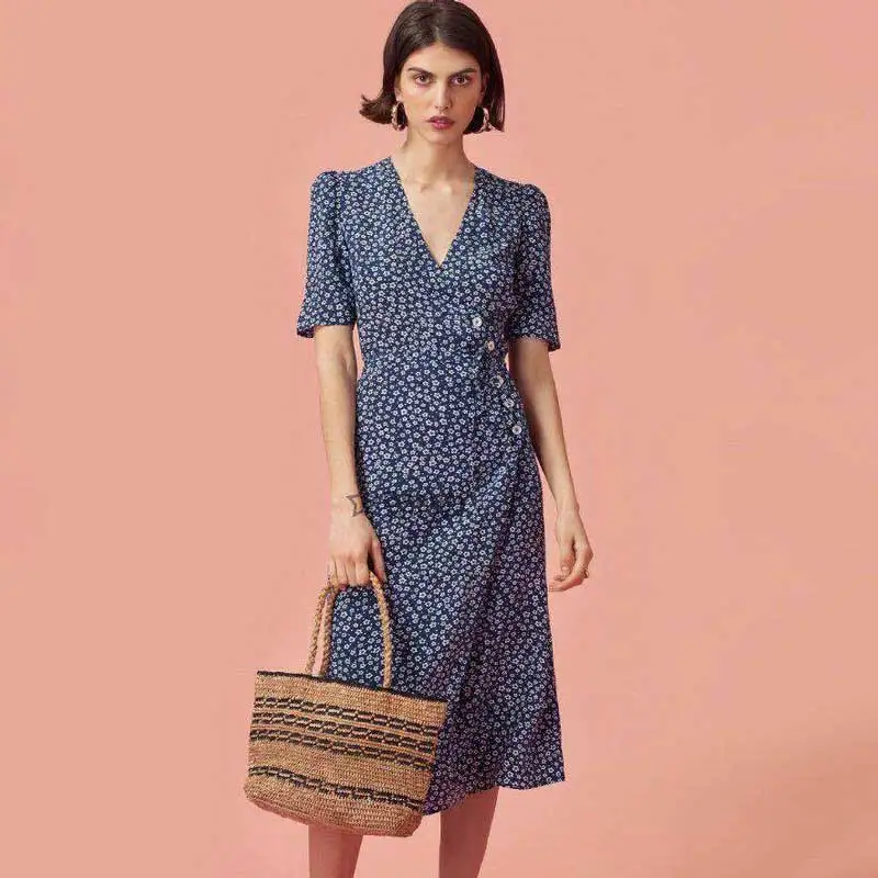 Богемный Вдохновленный 100% вискоза габин летнее платье французская Девичья