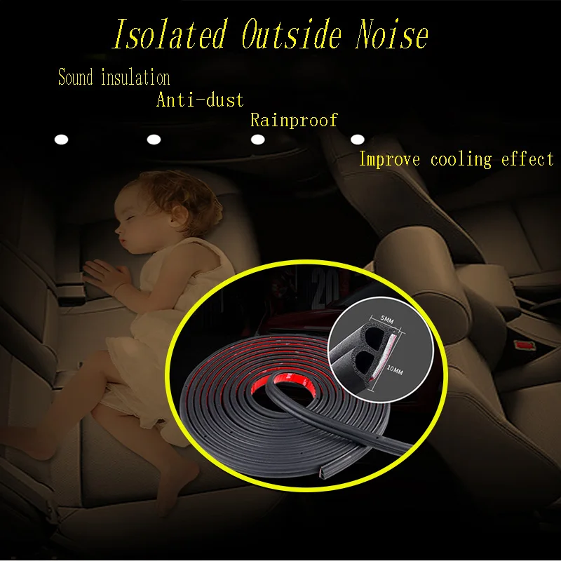 2 м Автомобильная внутренняя отделка Дверь Уплотнительная полоса наклейка для Bmw