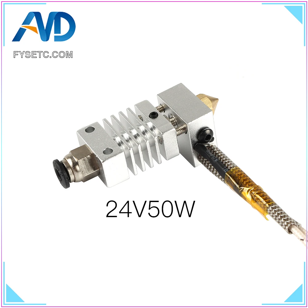 CR10 Hotend J-Head экструдер на большие расстояния 24 в 50 Вт с BMG экструдер титановый сплав тепловое горло для Creality CR10 3d принтер