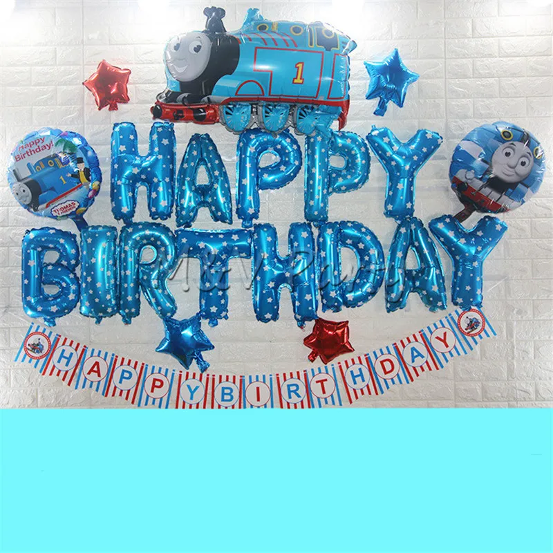 35 шт./лот мультфильм &quotТомас&quot тематический шар в форме буквы баннер набор
