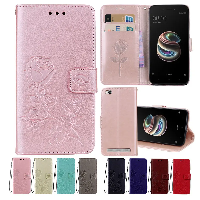Кожаный чехол для Xiao mi 5X Чехлы A1 Цветочный Дизайн телефона A1|Чехлы-портмоне| |