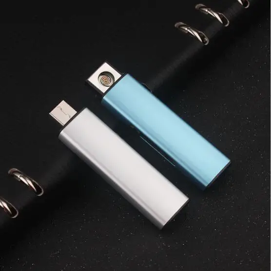 Push двойной воспламенитель перезаряжаемая через USB Зажигалка, ветрозащитная Зажигалка индивидуальные подарки креативная индивидуальность