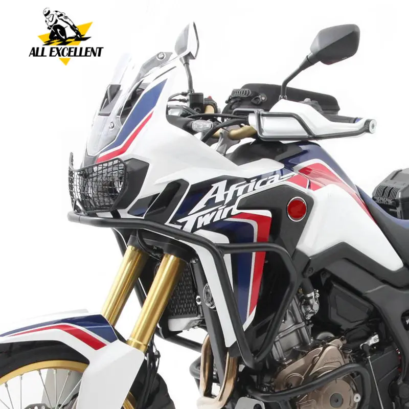 Черные аварийные баки для Honda CRF1000L Africa Twin 2016 2017 CRF 1000 L 16 17 Верхняя и нижняя защита