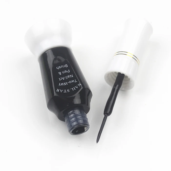 Лак для ногтей художественная Ручка 3D Vernis A Ongles набор ручек блеск Esmalte Para Unha 12 цветов Nagellak для краски Лак Лот 023 - Цвет: black