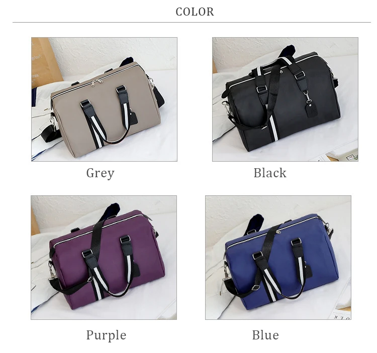 WOBAG Men Travel Bag Large Capacity Women Waterproof Nylon Hand Luggage Bag Multifunction Men Folding Short Distance Weekend Bag