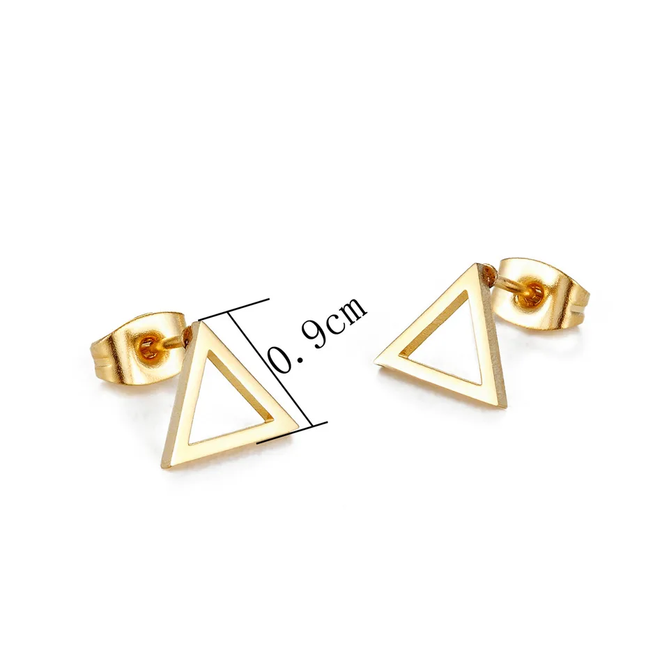 Женские серьги-гвоздики FGifter простые серьги золотого и серебряного цвета с