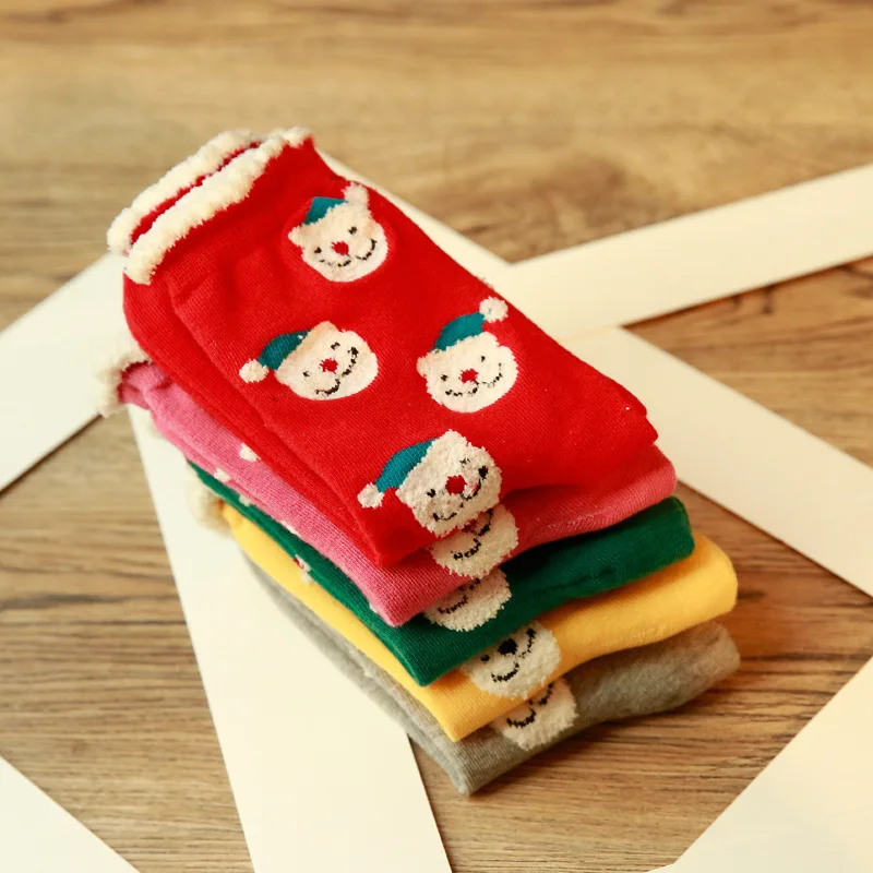 10Pairs/Lot New women socks Kawai Santa wholesale | Женская одежда