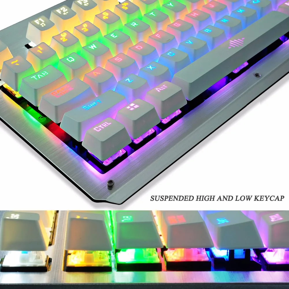Механическая игровая клавиатура с подсветкой Outemu синие переключатели sa keycap led RGB подсветка для ПК Компьютерная клавиатура эргономичная
