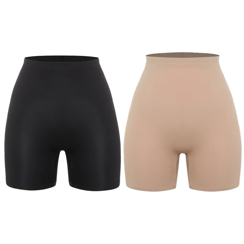 Black and Nude VASLANDA бесшовные колготки Короткие штаны под юбку брюки для женщин Basics боксер безопасность под брюки анти натирание короткие Feminino - Цвет: Black and Nude