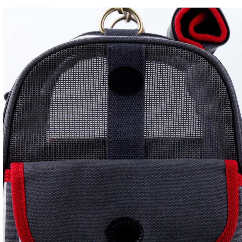 Полосатый холщовый рюкзак для маленьких домашних животных кошек собак дорожная