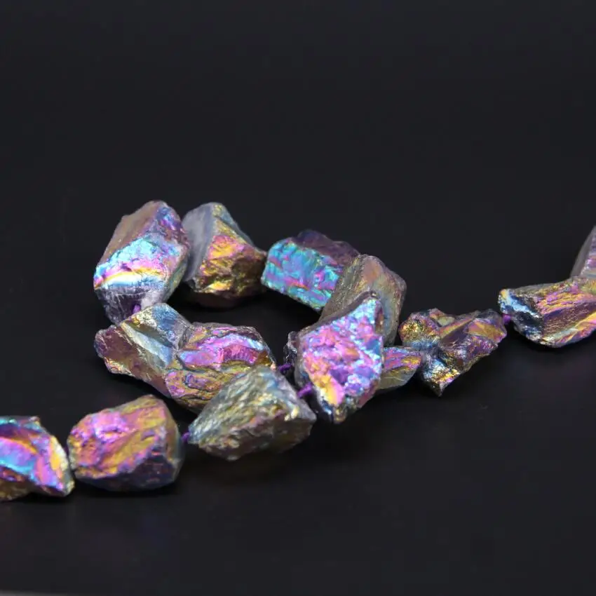 Натуральный Радужный кристалл из титана 15 5 дюйма/нитка свободные бусины гравия