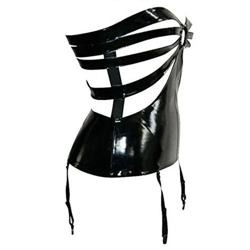 Сексуальные ножки белье Cupless Горячая с ремешками и открытым чашка виниловая кожа