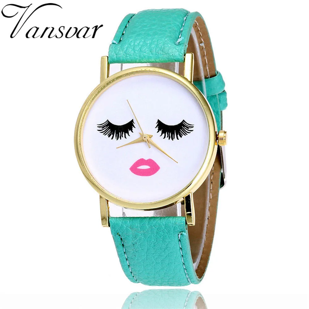 2017 Vansvar женские часы карамельного цвета женское платье на ремешке наручные
