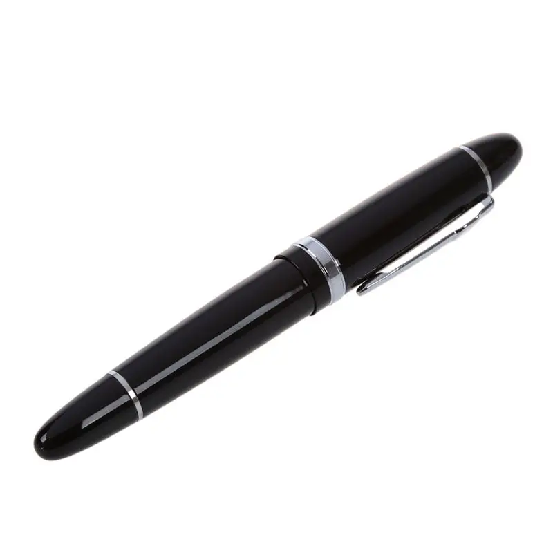 Jinhao 159 черный и серебристый М перо авторучка толстая для подарков украшения США