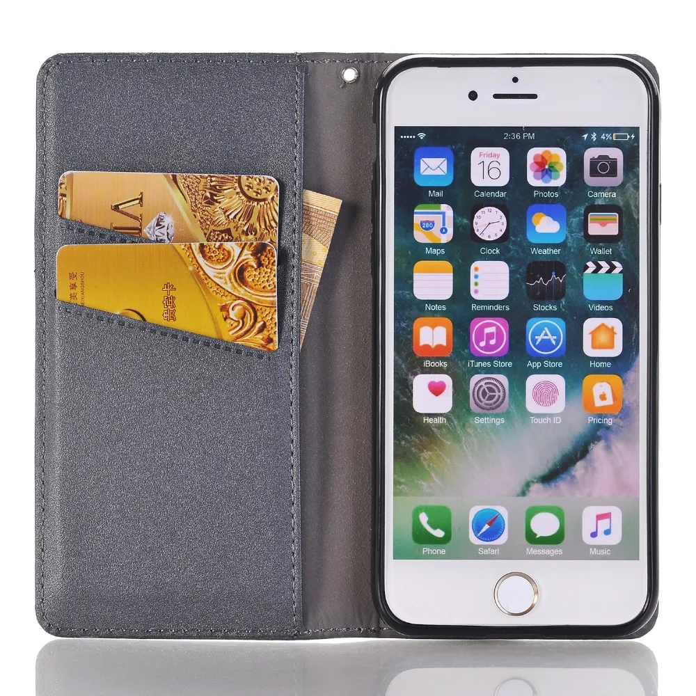 Чехол книжка FULAIKATE с рисунком из мультфильма для iPhone 7 задняя крышка чехол кобура