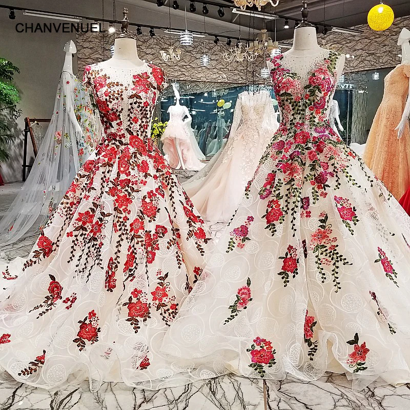 Платья выпускного вечера LS00330 видят за спиной кружевные аппликаторы цветов без