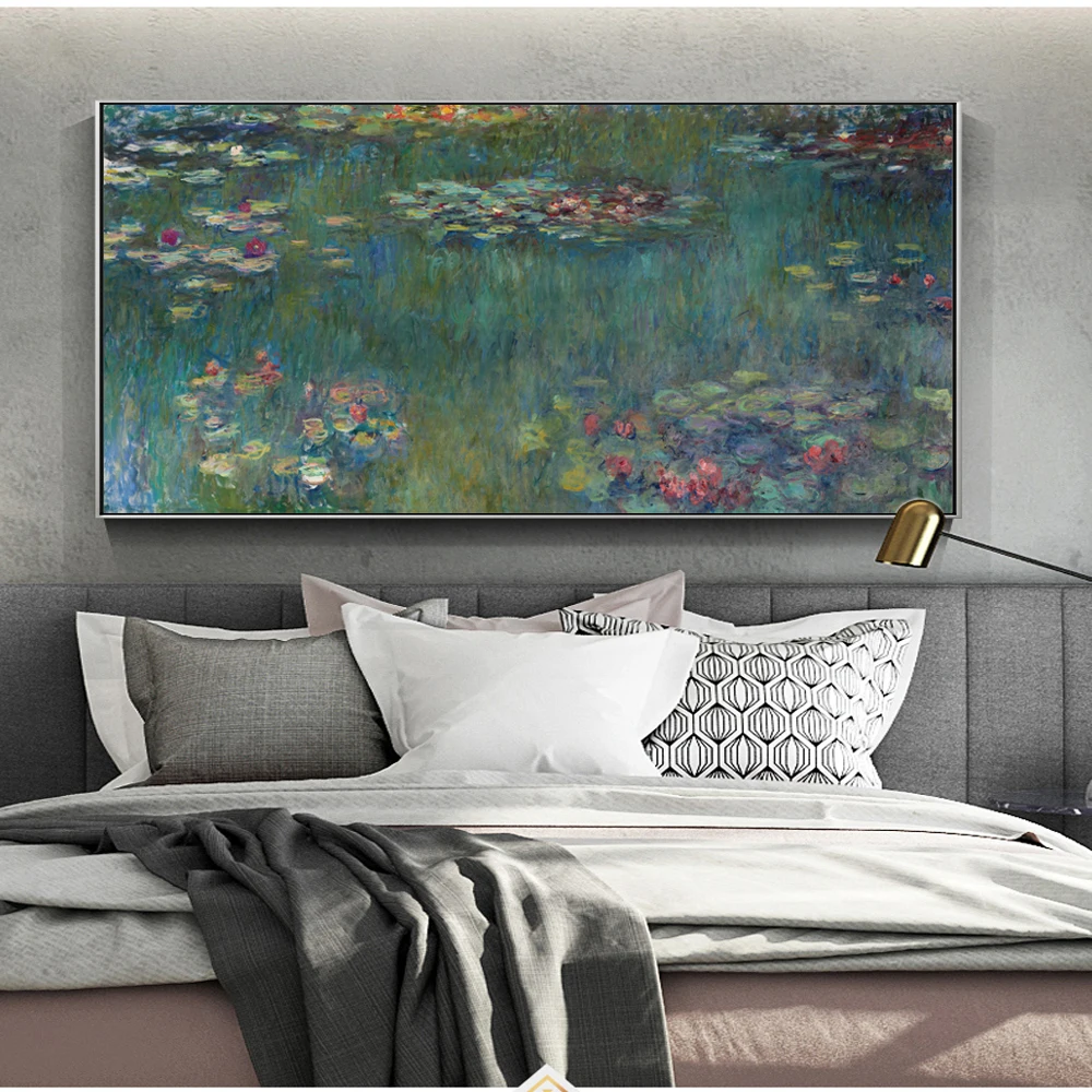 Monet Водяные лилии холст художественные картины репродукции импрессионист цветок настенные плакаты и принты картина для декора гостиной