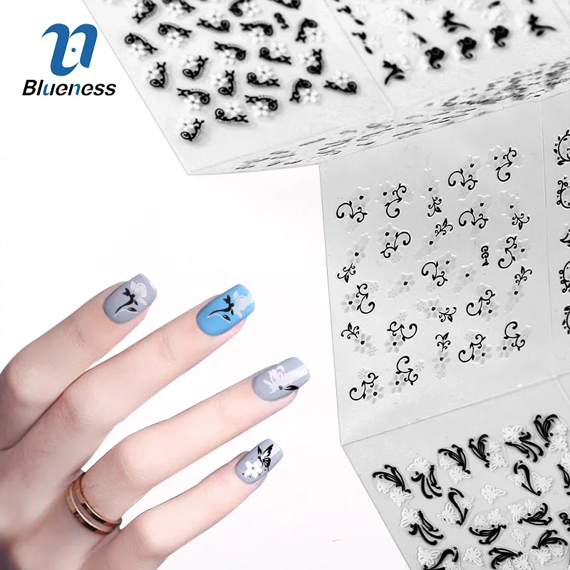 24Pcs/Lot Plastic 3D Charms Nail Art Gel Sticker DIY Flower Butterfly Design Manicure Decorations Tools Decals For Nails JH486 | Красота и