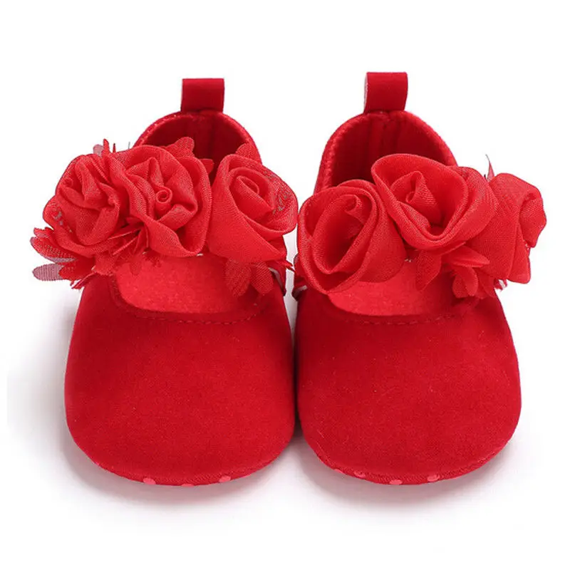 

Newborn Baby Girl Soft Sole Flower Crib Shoes Anti-slip Sneaker Prewalker 0-18M